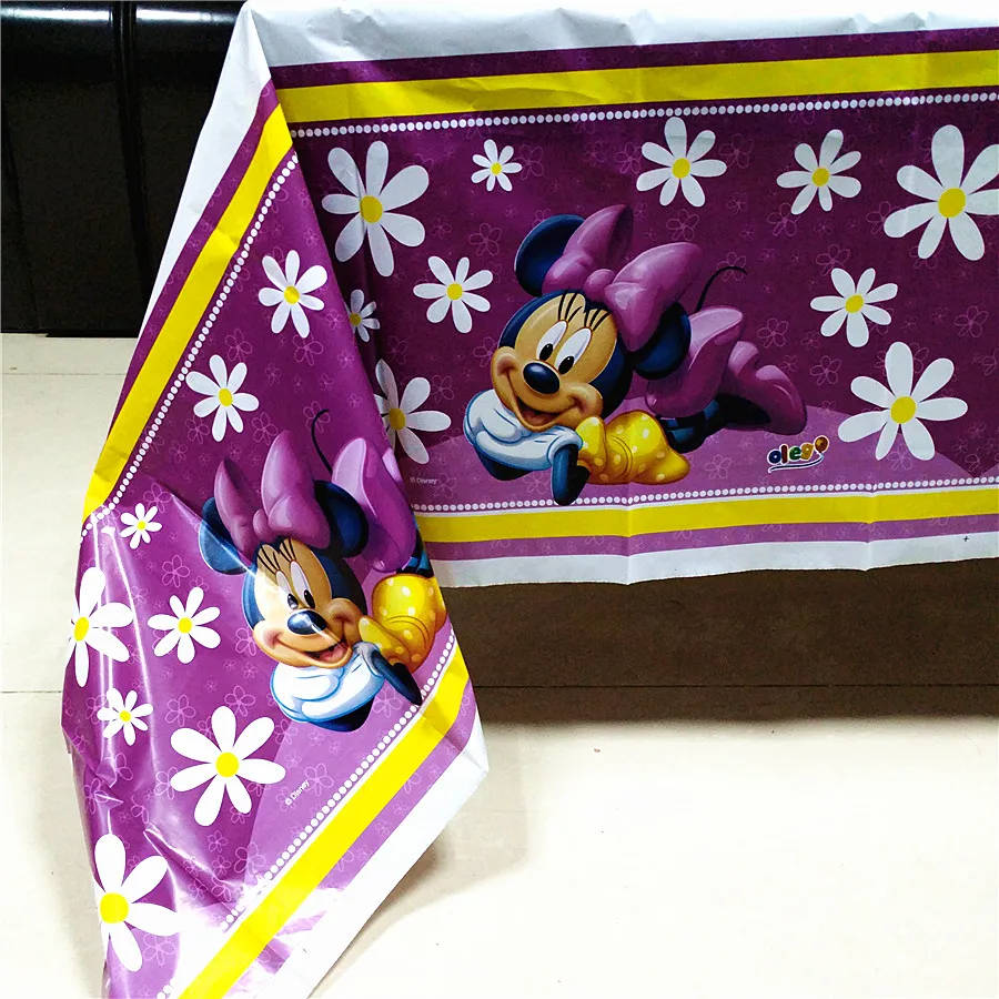 108*180cm party tablecloth supplies minnie mouse party supplies baby