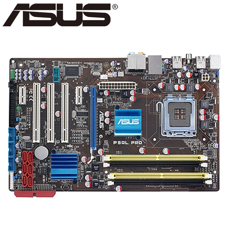 Материнская плата Asus P5QL PRO P43 Socket LGA 775 Q8200 Q8300 DDR2 16G ATX UEFI BIOS оригинальная б/у