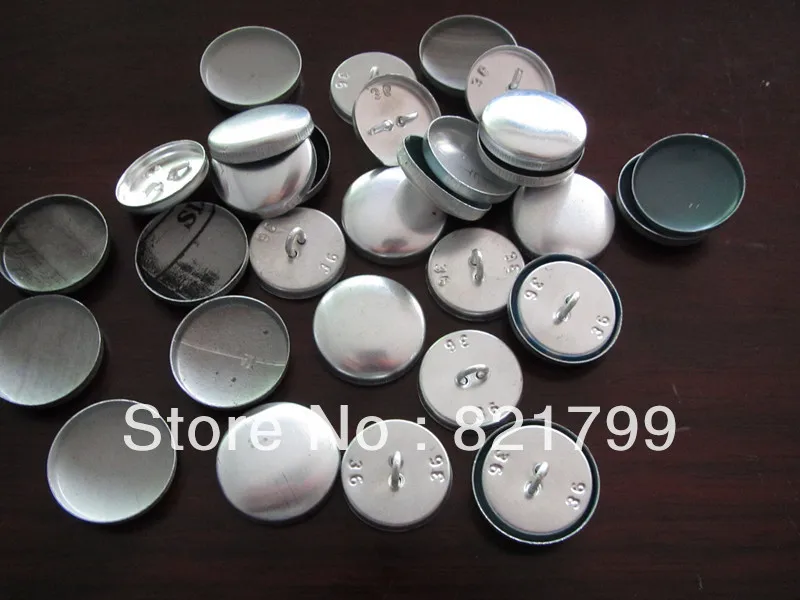 

36L fabric cloth component DIY button fabric covered button component in aluminium cap white plastic bottom wholesale