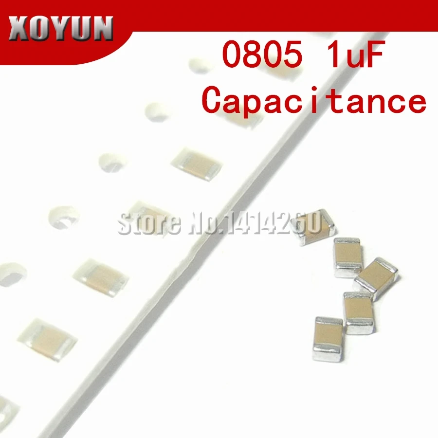 Condensatore SMD MLCC 1uF 105k ±10% X7R 0603 (1608) – Lotto