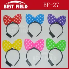 Светодиодный мигающий бант головной убор свет наголовный обруч светодиодный головной убор для вечерние, Хэллоуин, Рождество