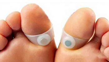 

HOT 1 Pair Magnet Lose Weight Reduce New Technology Healthy Slim Loss Toe Ring Sticker Silicon Foot Feet Massage Slimming Tools