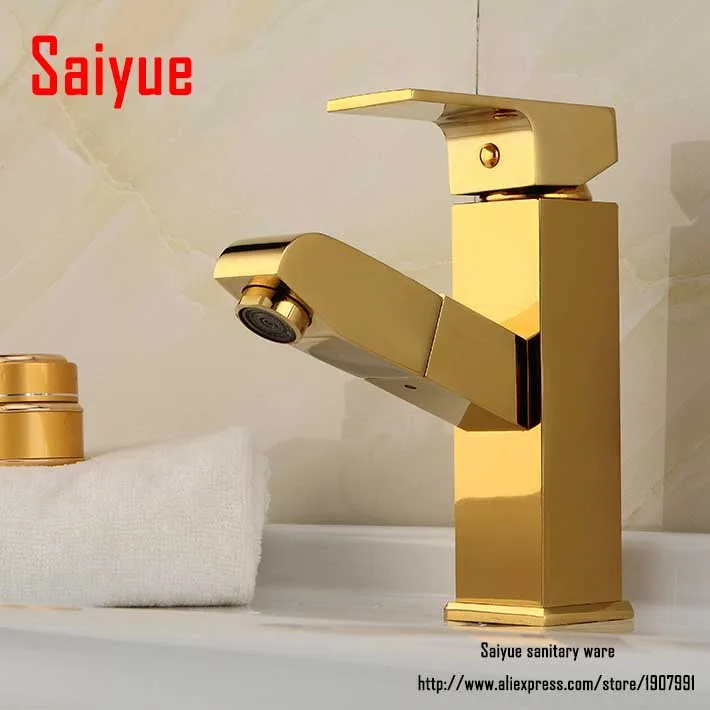 Deck mounted Golden finish pull out kitchen & bathroom Faucet basin mixer tap
Deck mounted Golden finish pull out kitchen & bathroom Faucet basin mixer tap