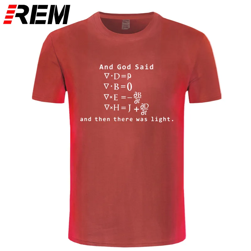 Новинка, Забавный Бог, Саид Максвелл, уравнения, а затем был светильник, футболка, хлопок, короткий рукав, футболки, мужские топы, футболки, Camisetas Mascul - Цвет: 13