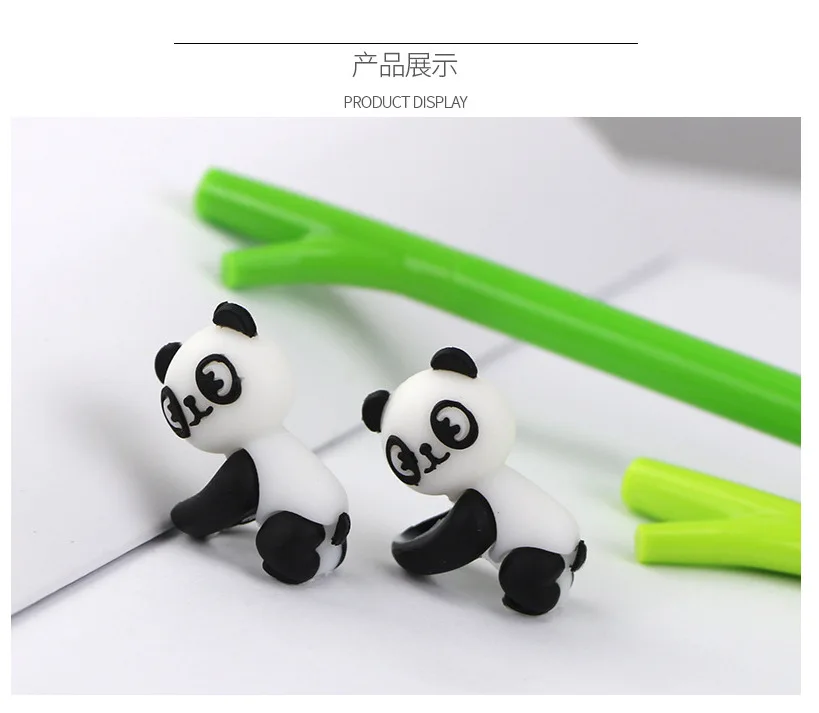 24 шт. креативная Милая мультяшная панда нейтральная ручка панда бамбуковая ручка черная для студентов Kawaii школьные принадлежности ручка для письма