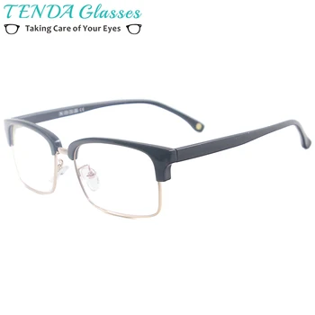 

Acetate Men Full Rim Browline Square Women Rectangular Vintage Eyewear Frame For Prescription Myopia Lenses
