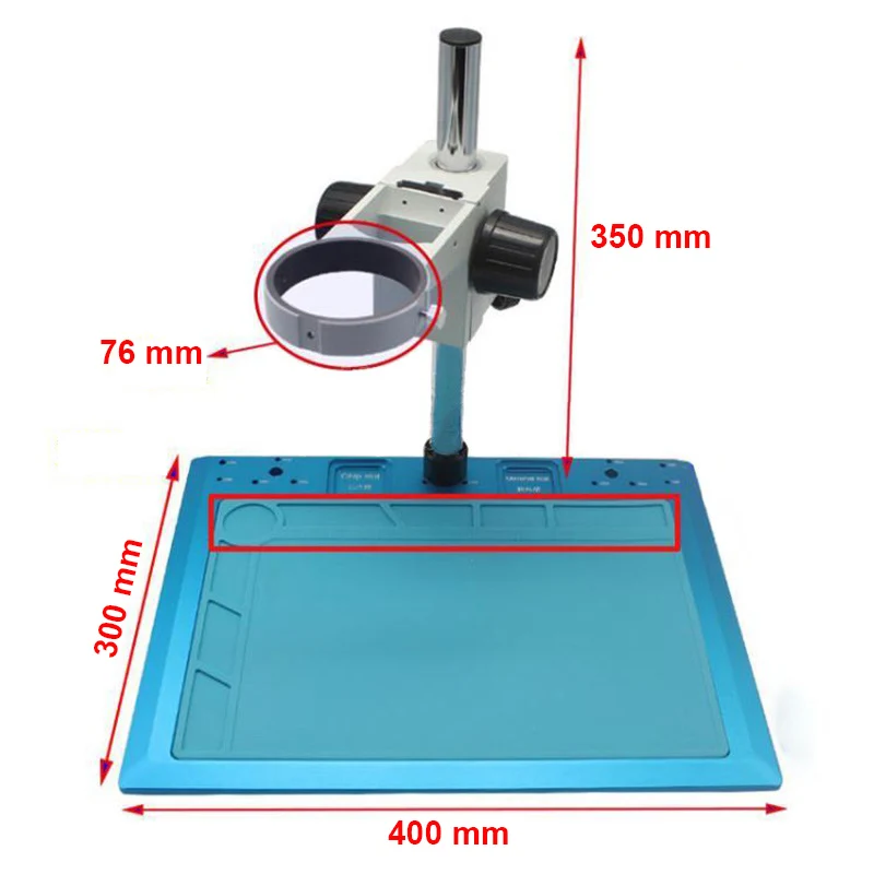 Микроскоп мобильный телефон ремонтная Рабочая база платформа высокотемпературная изоляция силиконовый коврик верстак w/отверстие E кронштейн держатель
