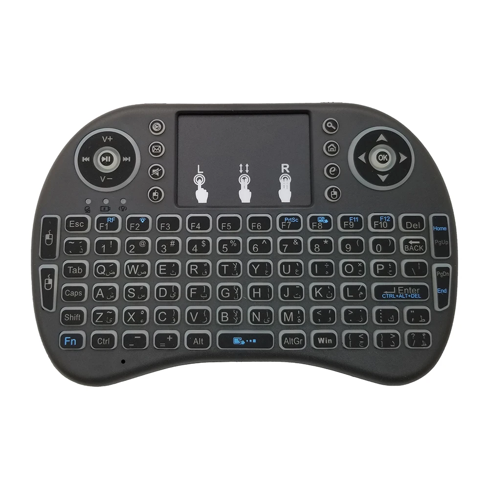 2.4ghz com touchpad teclado mouse para raspberry