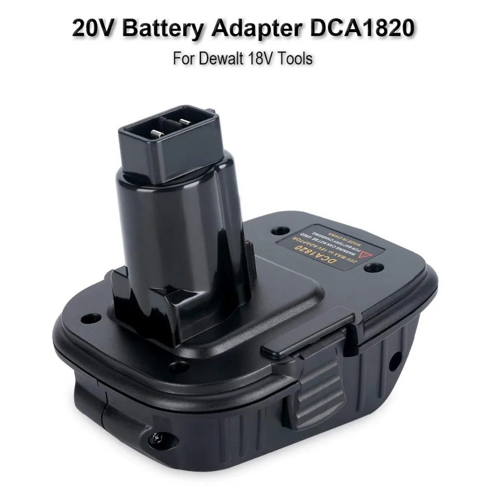 Адаптер для батареи 20 в DCA1820 18 инструменты литий ионная батарея DCB205 Dewalt NiCad и NiMh