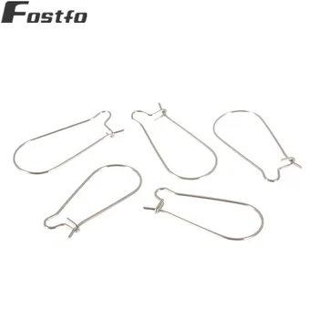 

100pcs/lot 12*25mm Silver Plated Earring Hooks Stainless Steel French Earring Hoop Clasps Earring Ear Wires Findings DIY Jewelry