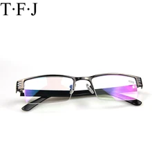 Металлическая полуоправа очки для чтения титановые Мужские Женские для зрения очки диоптрическая лупа очки с вогнуто-выпуклыми линзами
