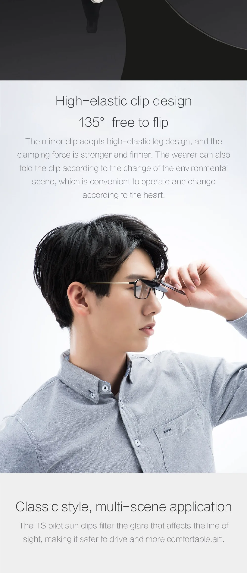 Xiaomi Mijia TS pilot clip sunglasses10