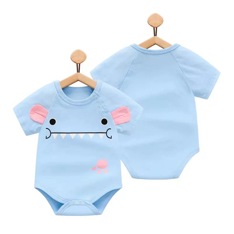 Летняя детская одежда для девочки синяя хлопковая одежда для новорожденных одежда высокого качества Детский костюм дешевая одежда для новорожденных