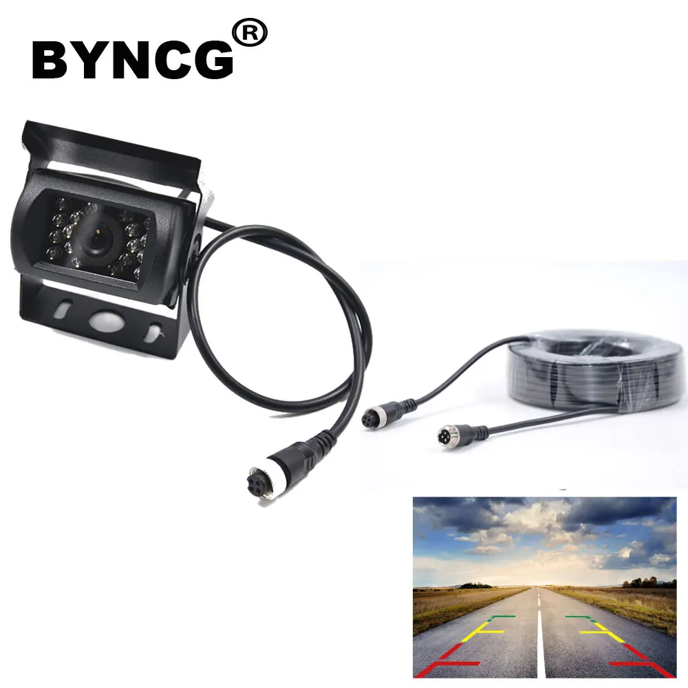 

BYNCG Rear View Night Vision Backup Camera For RV Truck Trailer Heavy Duty 5M / 10M / 15M / 20M Aviation Connector Plug Cable