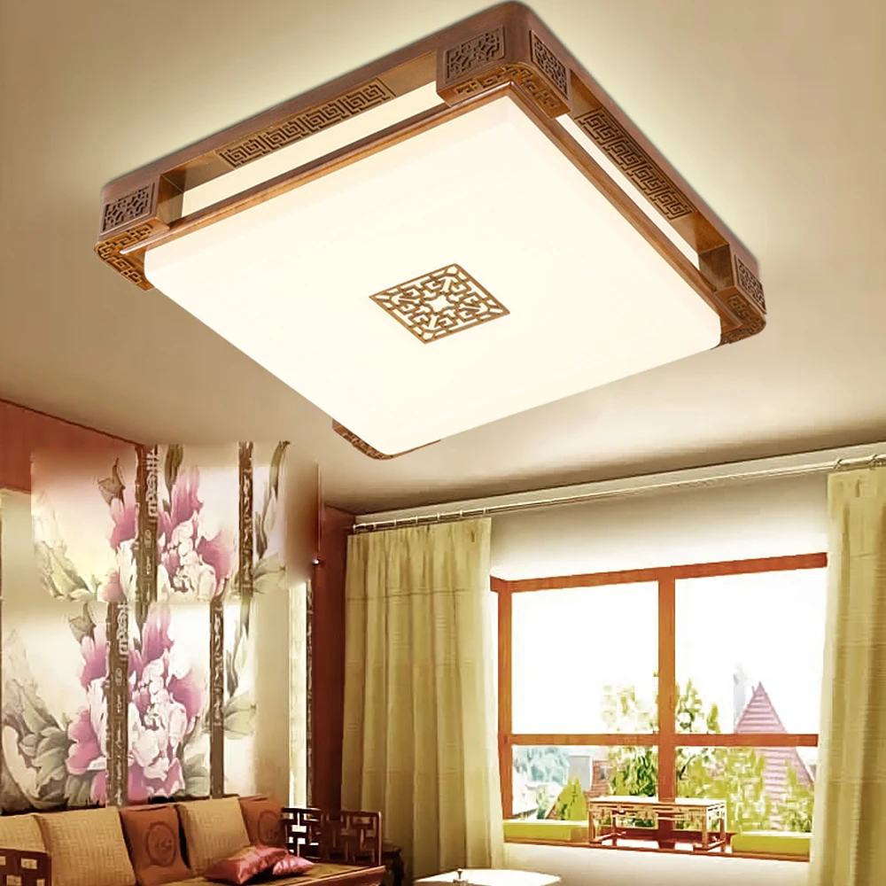 

LED Chinese Wooden Acrylic Square LED Lamp.LED Light.Ceiling Lights.LED Ceiling Light.Ceiling Lamp For Bedroom Dinning Room