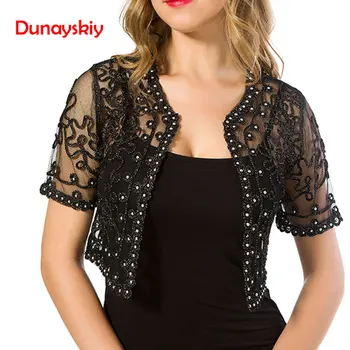 

Women Basic Coat 2019 Summer Style Women Perspective Shawl Fashion Hollow Out Lace Boleros Short Sleeve Coats Jackets Female