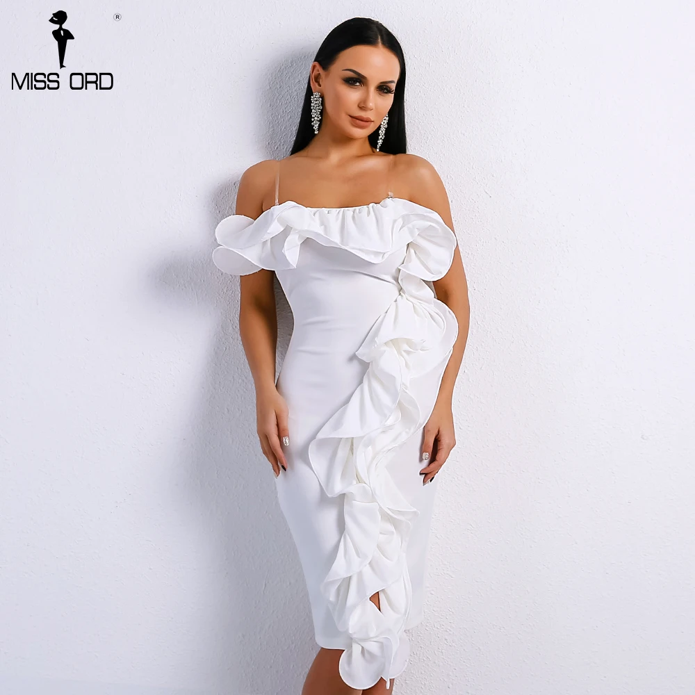 Missord 2019 летние сексуальные оборки открытые плечи платья с открытой спиной