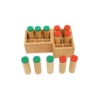 

MALI-Wooden Montessori Sensorial Auditory Material Container Holder Sound Cylinder