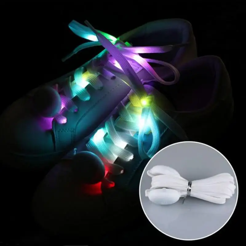 Модный светодиодный светильник для шнурков, праздничные, вечерние, для дома, для украшения, цветной светодиодный, для бега, разноцветный, на батарейках, мигающий, светящийся, для обуви - Цвет: changeable 7 colors