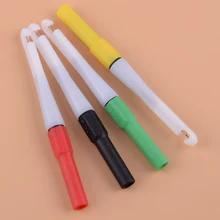 DWCX 4 pcs Pin Agulha Piercing Isolamento Tomada Teste Não destrutivo Multímetro Fio Colorido Mini Sonda De Volta