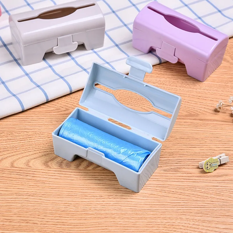 

1PC Plastic Storage Box Wall Self-adhesive Garbage Bag Case Kitchen Dispenser Plastic Recycle Bag Storage Box Sorting Organizer