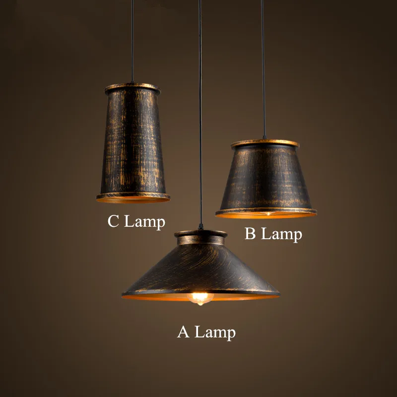 

Abajur Loft Luminaria Light Fixtures Industrial Vintage Bar Restaurant Lamps Nordic Simple Art Iron LED Chandelier Lighting