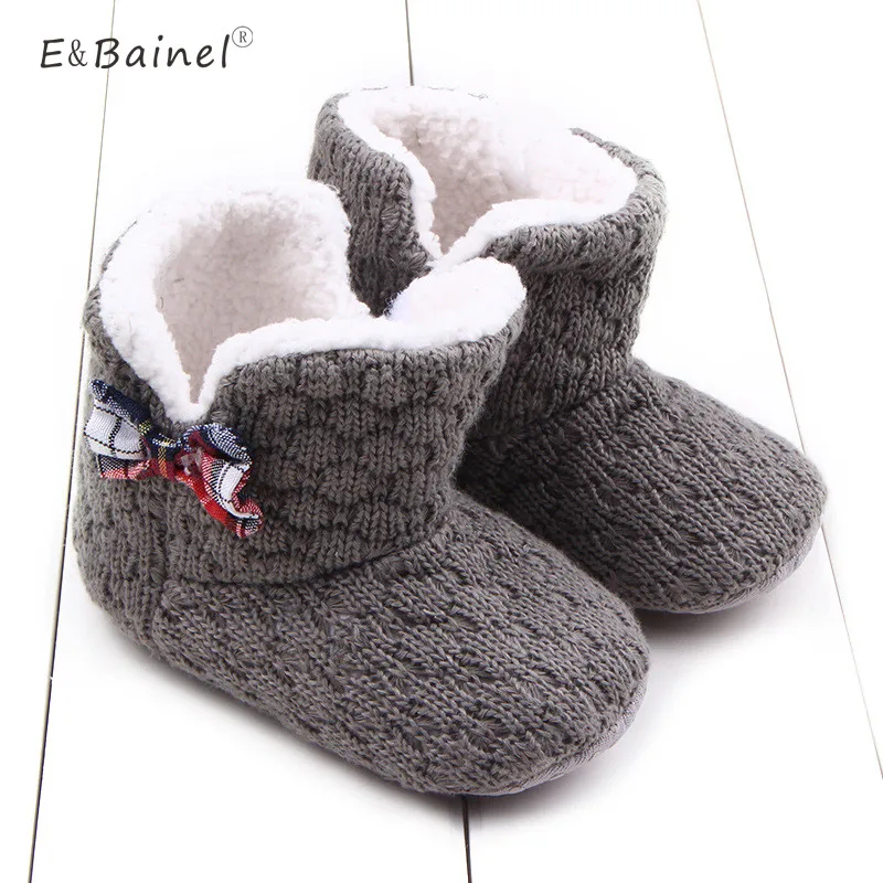 

Baby Shoes Infants Crochet Knit Fleece Baby Boots Toddler Girl Wool Snow Boot Crib Shoes Winter Booties