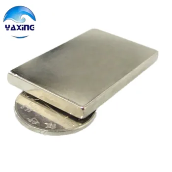 

1pcs 60mmx40mmx5mm super strong magnet cube block Rare Earth 60*40*5mm Nickel 60x40x5 mm NEW Art Craft Connection
