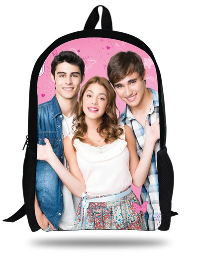 16-дюймовый Mochila рюкзак Violetta для подростков девочек Diario Виолетта сумка детская школьная сумка модная детская одежда школьные рюкзаки в режиме онлайн - Цвет: 14A2106