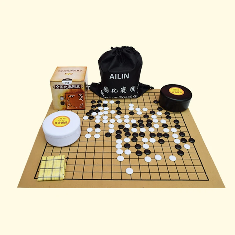 

New High Quality go game chess pieces Suede leather chess board 19 line international standard on go chess