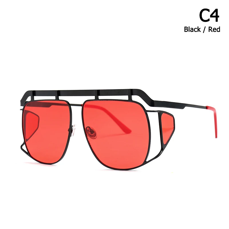 JackJad, модные негабаритные солнцезащитные очки с градиентом, мужские крутые уникальные брендовые дизайнерские солнцезащитные очки Oculos De Sol 23012 - Цвет линз: C4