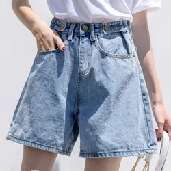 2019 летние высококачественные шорты, джинсы, женские шорты с пуговицами на талии, шорты с высокой талией, женские повседневные джинсы из 98%