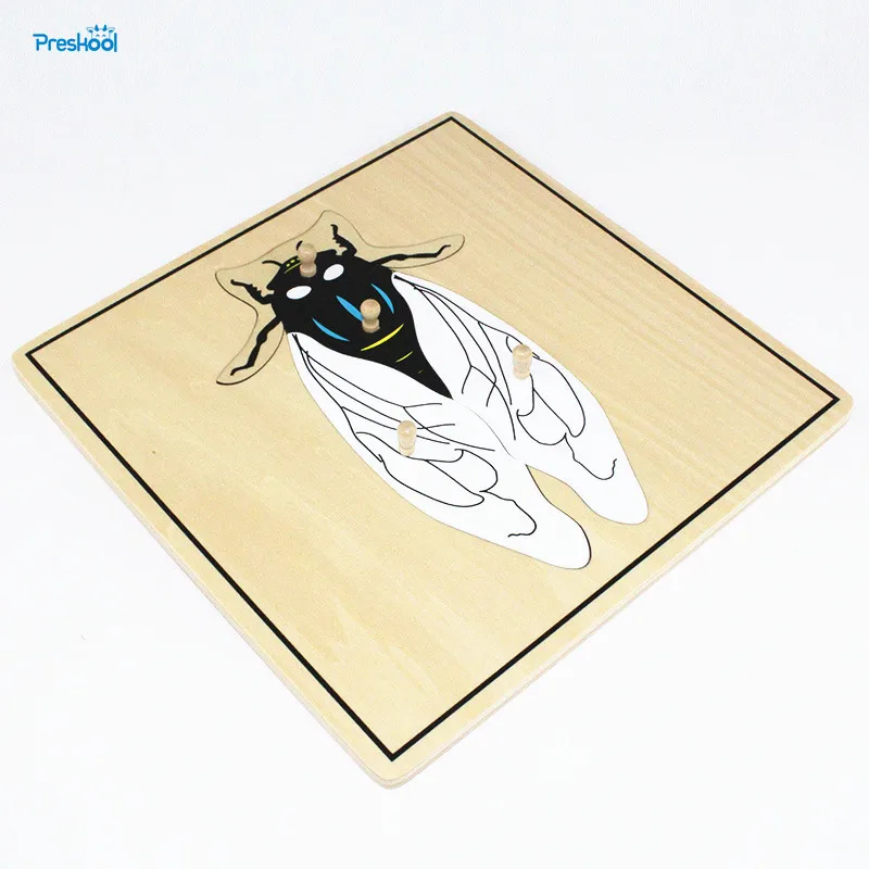 

Baby Toy Kids Montessori Fly Puzzle Animal for Children Wood for Early Childhood Education Preschool Training Learning