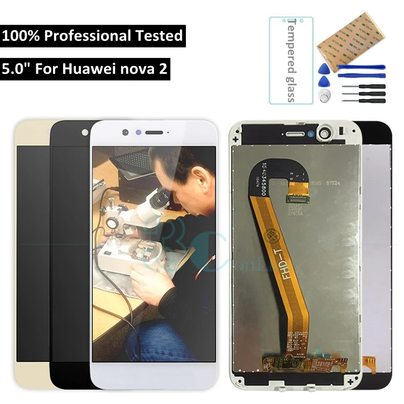 

For Huawei Nova 2 LCD Display Screen Touch Panel + Frame Digitizer Assembly 5.0" for Huawei nova2 LCD Replacement Spare Parts