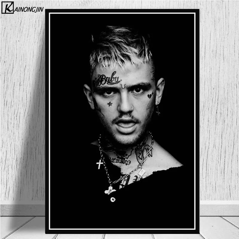 Плакат Lil Peep R.I.P плакаты и принты со звездами музыкальной певицы Картина на холсте