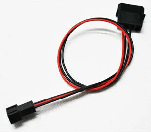 

IDE Molex to Cooling Fan 3Pin Socket (2pin wire) Power Supply Cable 22AWG Wire 12V PC DIY 20cm