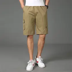 Брендовые мужские шорты летние повседневные карманные хлопковые легкие свободные брюки Карго короткие шорты Homme мужские бермуды Большие
