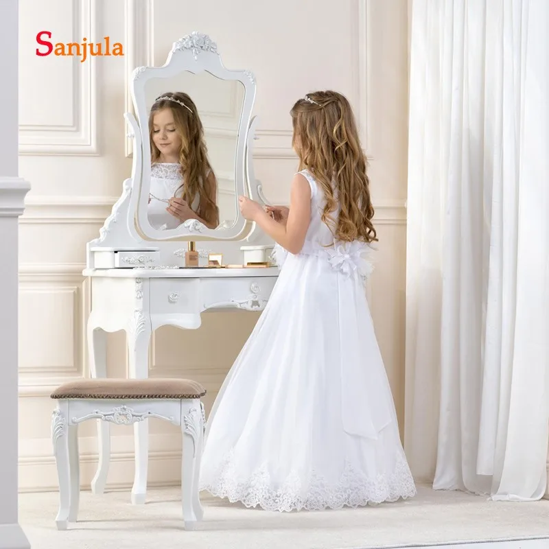 Robe soiree fille/кружевное платье трапециевидной формы на бретелях для первого
