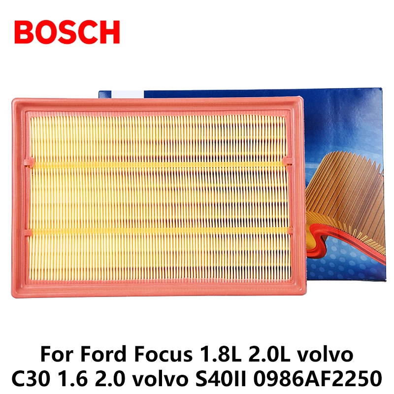 Bosch Car Air Filter For Ford Focus 1.8L 2.0L volvo C30 1.6 2.0 volvo