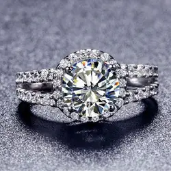 Galaxy 100% 925 стерлингового Серебряные кольца для Для женщин Сердца и стрелы моделирование cz кольцо обручальное кольцо Размер 4 5 6 7 8 9 10