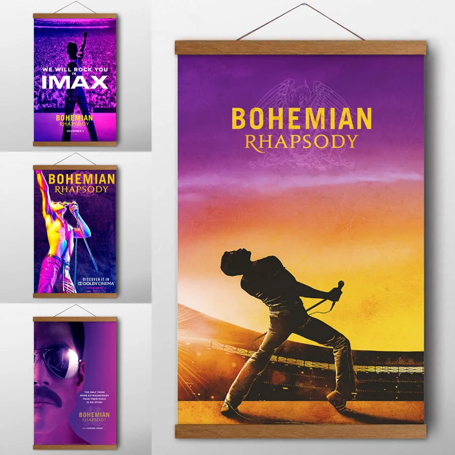 Постеры и принты в богемном стиле Rhapsody Постер фильмов Queen картины из тикового