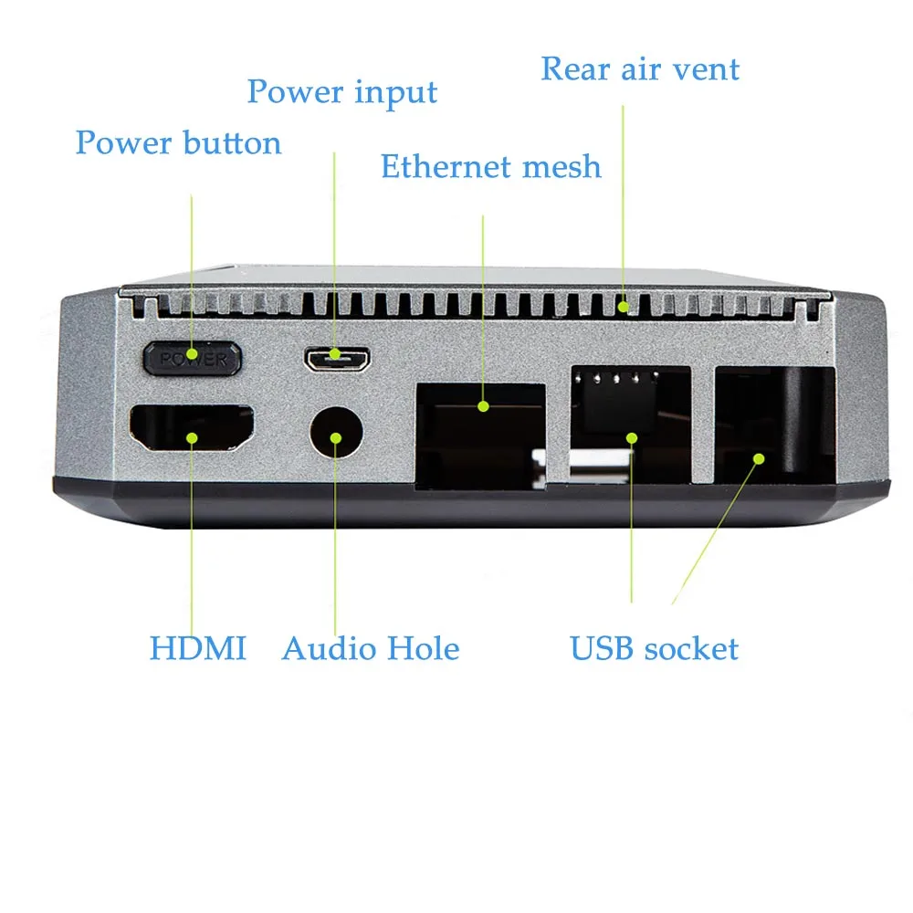 Raspberry Pi 3B/3B+/4B алюминиевый корпус встроенный вентилятор с умным выключателем питания для Raspberry pi 3B/3B+/4B