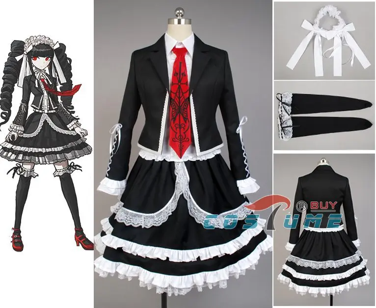 Костюм для косплея Dangan Ronpa Danganronpa Celestia Ludenberg полный комплект Женский костюм на