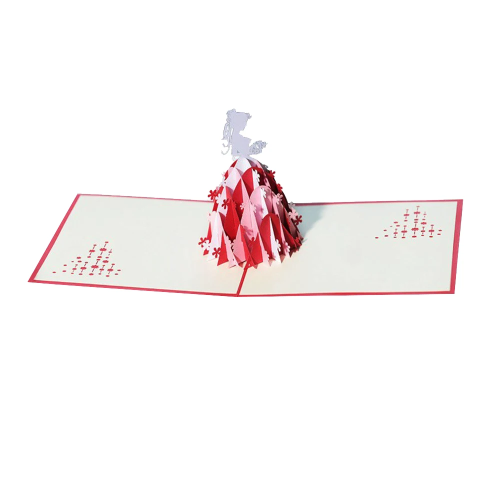 

3D Bride Greeting Card Creative Pop Up Bride Greeting Card Wedding Congratulations Cards