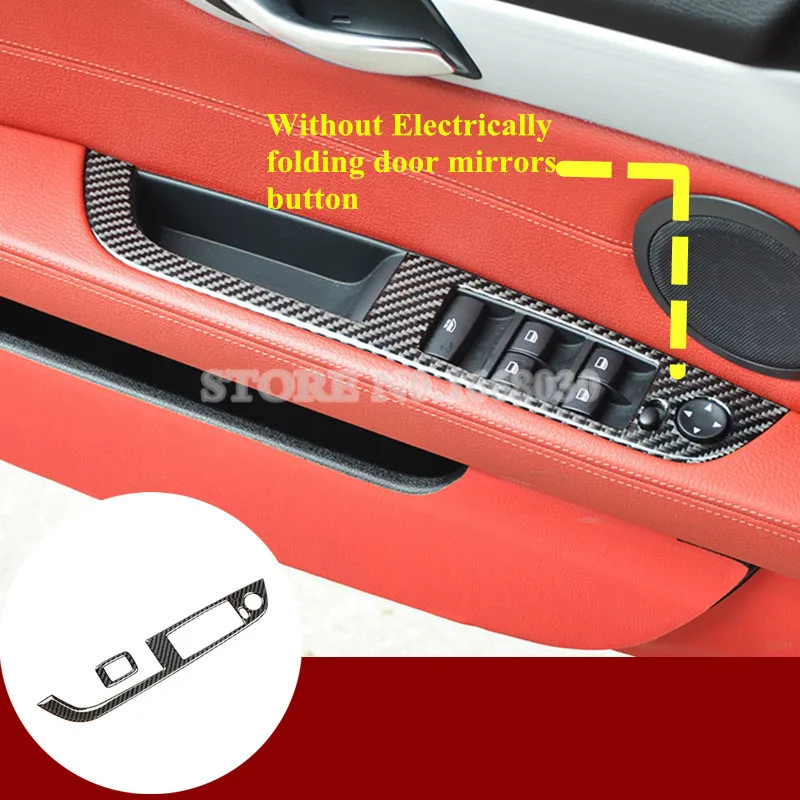 Carbon Fiber Inner Car Door Window Switch Cover 2pcs For BMW Z4 E89