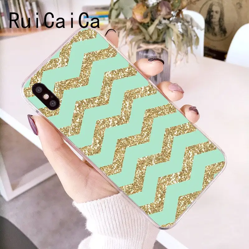 Silver Green stripe Glitter cool