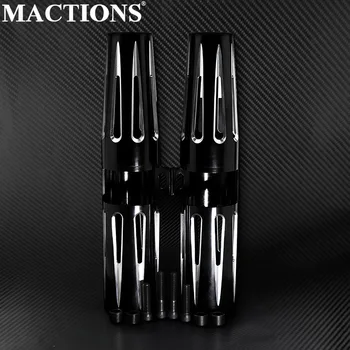

Motorcycle 39mm Long Fork Shrouds Boots Covers Narrow Glide Black Aluminum For Harley Sportster 883XL 1200XL 2004-2013
