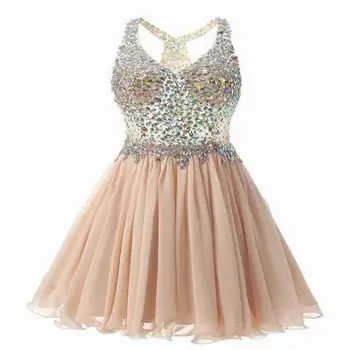 

Hot sell V-neck short party dress Hand beaded sexy homecoming colorful dresses Women Party Dress