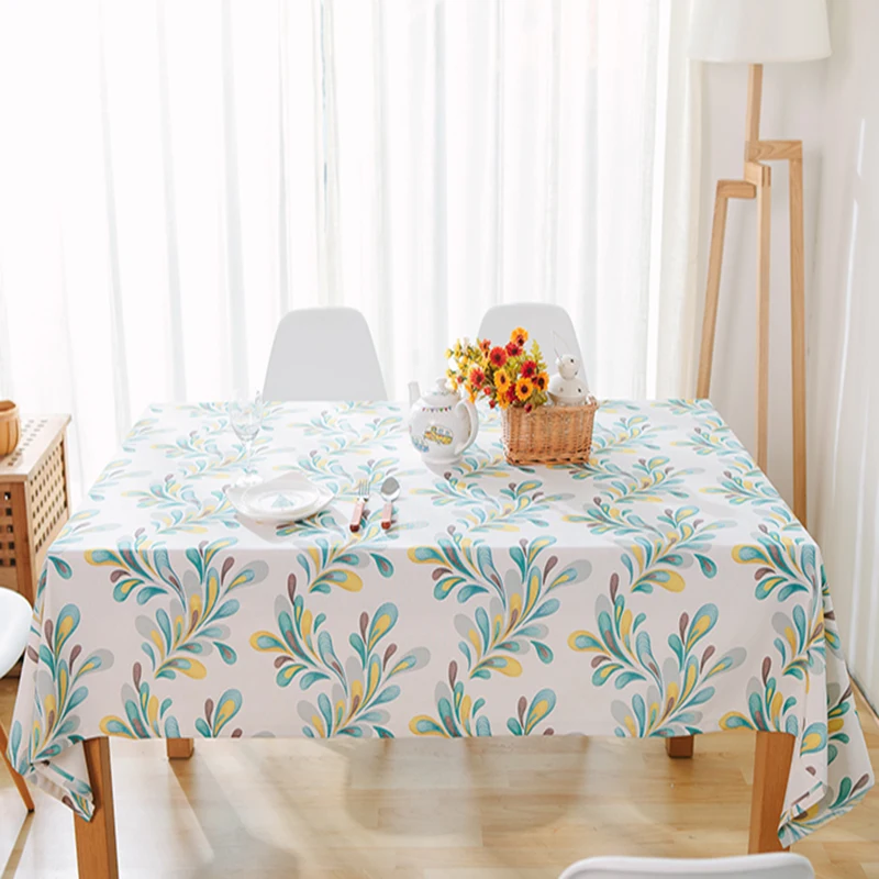 pure linen table cloth coffee tea table cloth embroidery flower