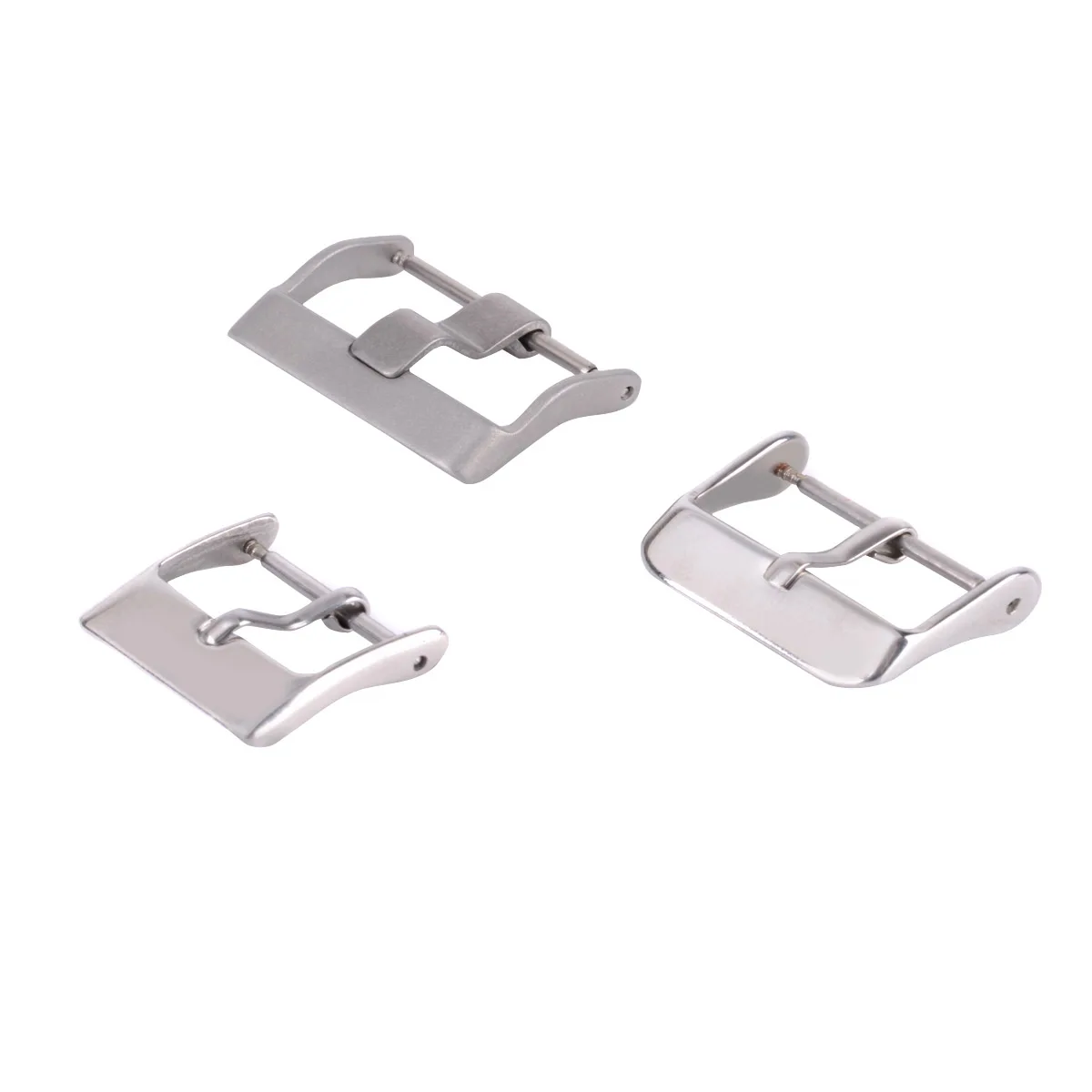 10pcs 18mm/20mm/22mm Stainless Steel Square Clasp Strap For Watch Bands Buckles decoration DIY Accessory watchband Clasp